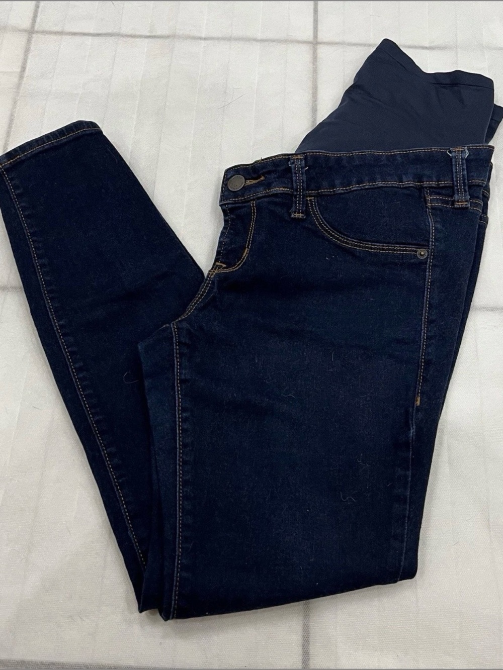 Old Navy Maternity Skinny Jeans Rockstar Full Panel Size 6 Short Stretchy Denim